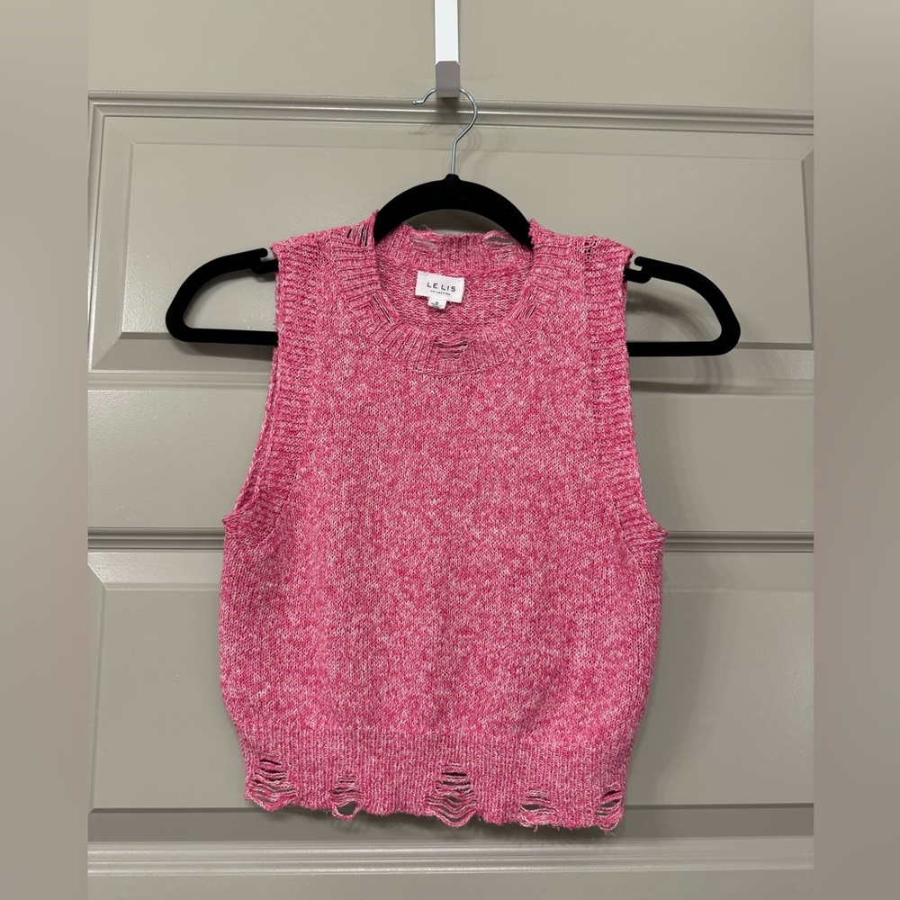 pink sweater tank